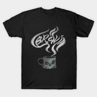 Funny Bruja Coffee Halloween Skull Mug T-Shirt